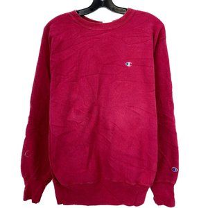 Vintage Champion Reverse Weave Red Crew Neck Sweatshirt Size XL Made in USA